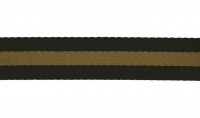Baumwoll-Gurtband 40mm - breite Streifen  schwarzgold - SOFT