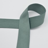 Baumwoll-Gurtband Soft - 40mm - unifarben - altgrün - SOFT