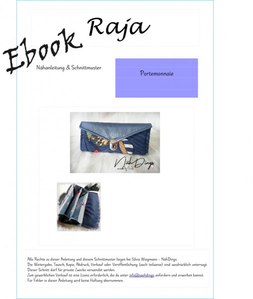 E-Book - Portmonnaie "Raja" - NähDings