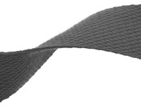 Polycotton - Gurtband 30 mm- unifarben - 2mm dick - dunkelgrau (860)