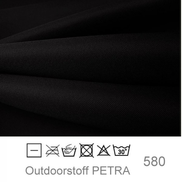 Outdoorstoff "Petra" - schwarz (580)