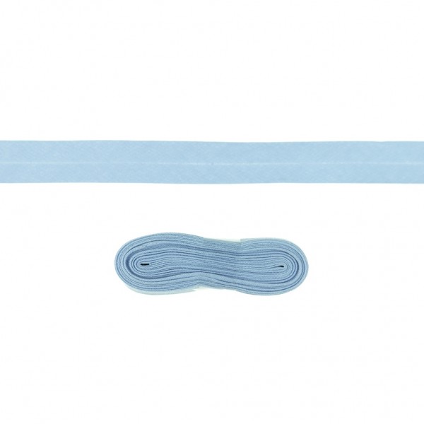 3 Meter Einfassband Baumwolle uni - 20mm - altblau