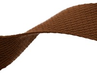 Polycotton - Gurtband 30 mm- unifarben - 2mm dick - schokoladenbraun (236)
