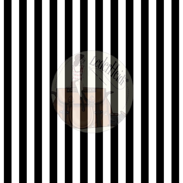 Stoffdruck / Kunstlederdruck "Stripes black & white" - versch. Materialien