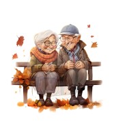 Bügelbilder - "Happy Grandparents"- versch. Größen