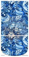 Kunstleder Schnittmuster-Panel "HTP Irma" - Paisley blau