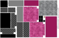 OUTDOORSTOFF-Panel "Rolltop-Rucksack SARAH - "Plaid pink/schwarz" - Nähset