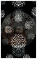Kunstleder Panel  für Geldbörsen "Mandala schwarz/weiss" - 25x40 cm