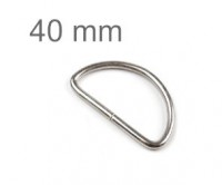 D-Ring silberfarben - 40 mm (5 Stück)