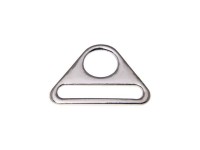 Dreieck-Stegschnalle / Gurtaufhängung - silberfarben - 38 mm breit (2 Stück)
