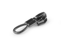 Metallschieder Zipper Schlaufe - für Spiralreißverschlüsse 5mm - gunmetal