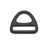 Dreieck-Stegschnalle / Gurtaufhängung - schwarz lackiert - 25x4 mm  (2 Stück)