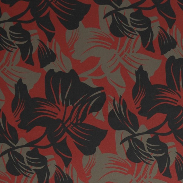Nano Softshell Fiete "Blumen" rot/grau mit Fleeceabseite