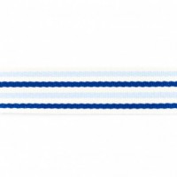 Baumwoll-Gurtband 40mm - schmale Streifen -blau/hellblau  - SOFT