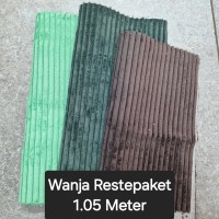 Restepaket Cordsamt WANJA - grün/braun - 1,05 Meter