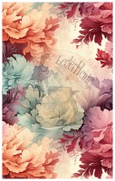 Kunstleder Panel  für Geldbörsen "flowers & swirls" - 25x40 cm