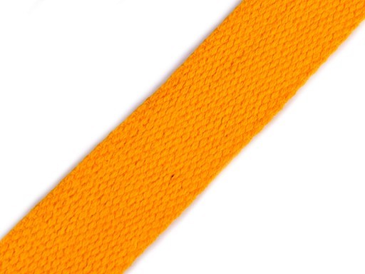 Baumwoll-Gurtband 25 mm- unifarben - goldgelb