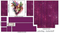 Kunstleder Schnittmuster Panel Laila-Bag "Venezianische Maske" - Nähset