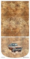 Kunstleder Schnittmuster-Panel "HTP Irma" - Vintage-Car braun