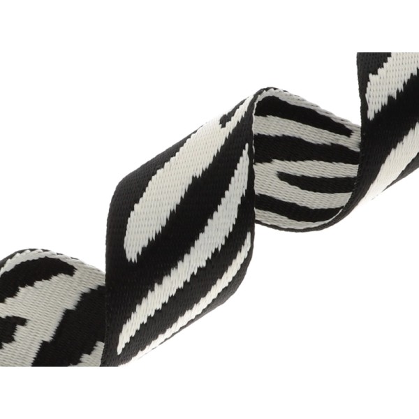 Gurtband "Zebra" - 38mm - schwarz/weiss