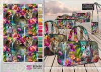 Taschenset Panel aus Canvas - Digitalprint - Zebra - 23358 - VORBESTELLUNG