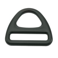 Dreieck-Stegschnalle / Gurtaufhängung - schwarz lackiert -  40x6 mm  (2 Stück)