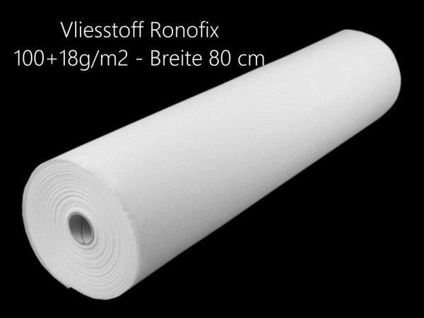 Vliesstoff Ronofix 100+18g/m2 -80 cm breit - aufbügelbar - 0,5m