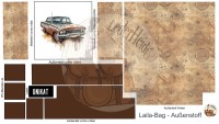 Kunstleder Schnittmuster Panel Laila-Bag "Vintage Car braun" - Nähset