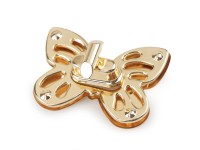 Taschenverschluss "Schmetterling" - 52x37 mm - goldfarben