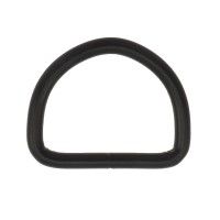 D-Ring schwarz lackiert - geschweisst - 40x30x5 mm
