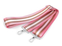 fertiger Taschengurt -  rosa/kupfer mit Lurex  - silberfarben - 50 mm