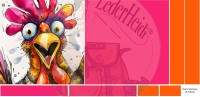 Schnittmuster-Panel Flotter Shopper - "Crazy Chicken - 45x95 cm - pink - Nähset