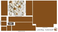 Kunstleder Schnittmuster Panel Laila-Bag "Glamorous white Flowers" - Nähset