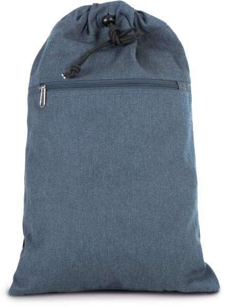 Rucksack aus Baumwollpolyester mit verstellbaren Trägern - jeans