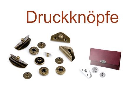 Druckknöpfe Design lang - 10x20 mm - altmessing (3 Sets)