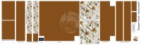 Kunstleder Schnittmuster Panel / Nähset "Shopper Heidi" - Glamorous white flowers