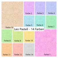 Stoffdruck / Kunstlederdruck "Leo pastell" 14 Farben - versch. Materialien
