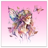 Kunstleder Panel - "Fairy Girl"   -  19x19 cm - Motiv 6