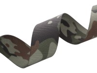 Gurtband - Camouflage grau- Polyester - 38mm-Reststück 2m