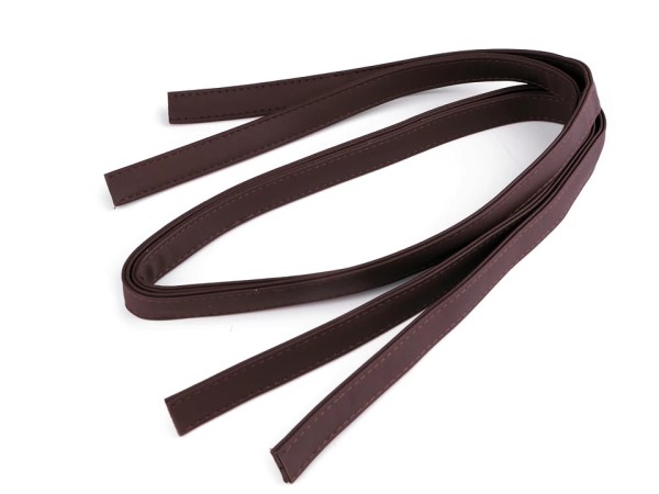 Taschenhenkel - Rohling - gesteppt - dunkelbraun - 120cm lang - 20mm breit