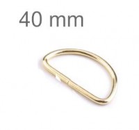D-Ring hellgold - 40 mm (5 Stück)