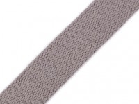 Baumwoll-Gurtband 25 mm- unifarben - grau