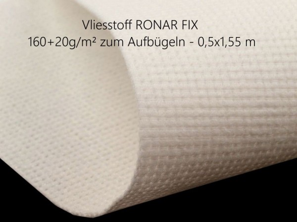 Vliesstoff RONAR FIX 160+20g/m² - aufbügelbar - 0,5x1,55 m
