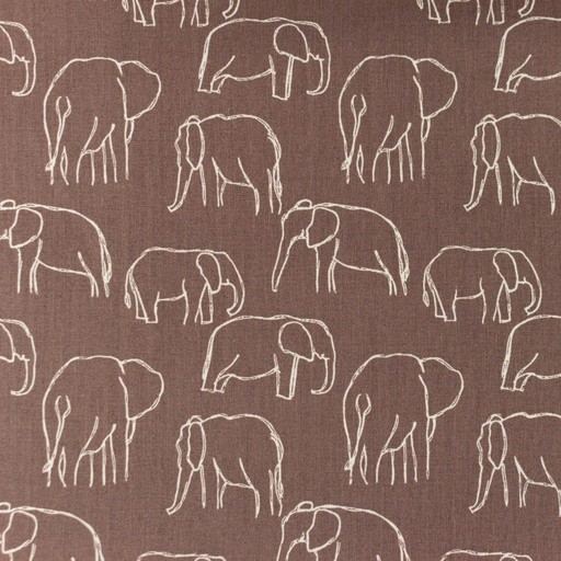 Baumwoll - Popeline- "Elefanten" Strichzeichnung - mauve - Snoozy Fabrics®
