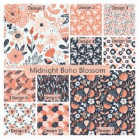 "Midnight Boho Blossom" - versch. Materialien wählbar