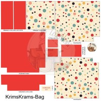 OUTDOORSTOFF Panel / Nähset "KrimsKrams-Bag" - Dots beige/bunt