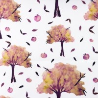 Baumwoll - Popeline digital - "Bäume" - mauve - Snoozy Fabrics®