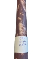 Reststück-Kunstleder bedruckt - "Boho Feather" beige-Eigenproduktion  - 0,35m x VB